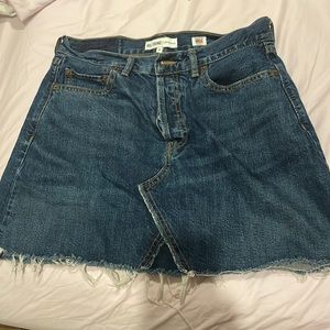 Redone denim mini skirt
